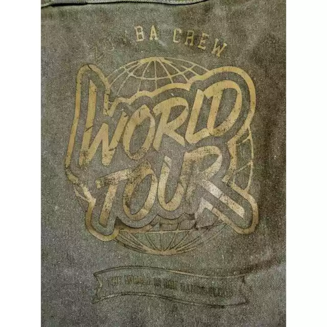 ZUMBA CREW World Tour TOTE Olive Canvas 19" x 16" x 8"
