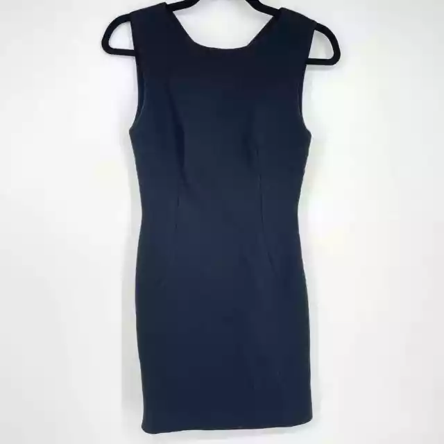Dolce & Gabbana 100% Wool Black Sleeveless Mini Sheath Dress Size 38