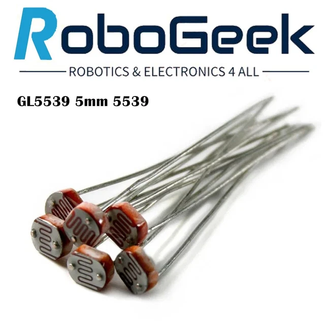 5x/10x Photoresistor GL5539 Type LDR Arduino Raspberry Electronica
