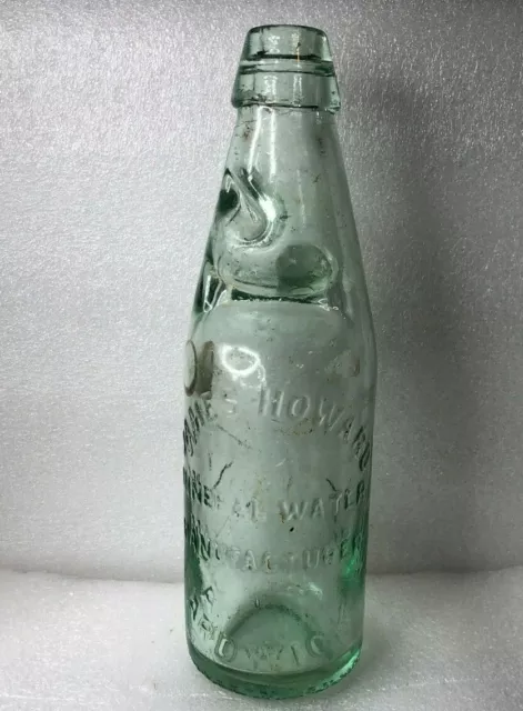 Antique Codd Mineral Water James Howard Ardwick Manchester 22 cm's tall
