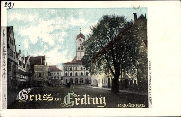Ak Erding in Oberbayern, Schrannenplatz - 2853366
