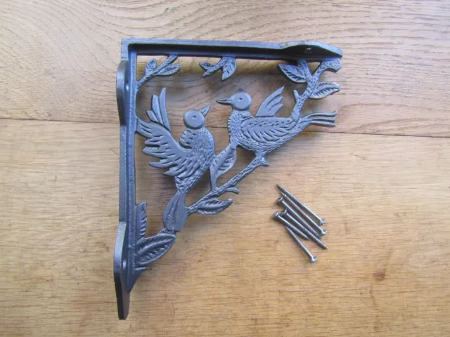 Iron shelf bracket Cast iron Rustic Vintage old style Shelf Support Book Bracket