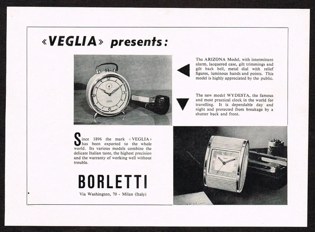 1950S ORIGINAL VINTAGE Vedette Clock Print Ad 19 99 PicClick