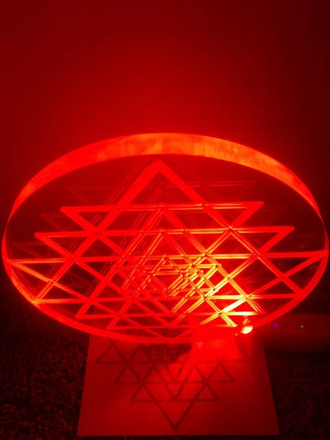 12" Inch Diameter - 1" Thick - Cnc Precision Cut - Sri Yantra - Ancient Symb