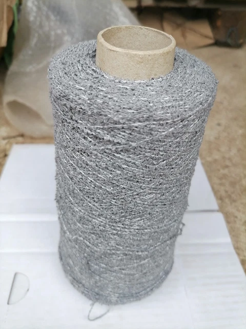 Fil à Tricoter Vimar Carisio - Blanc Poilu, 480 Grammes - Laine En Cône, Origine Italie
