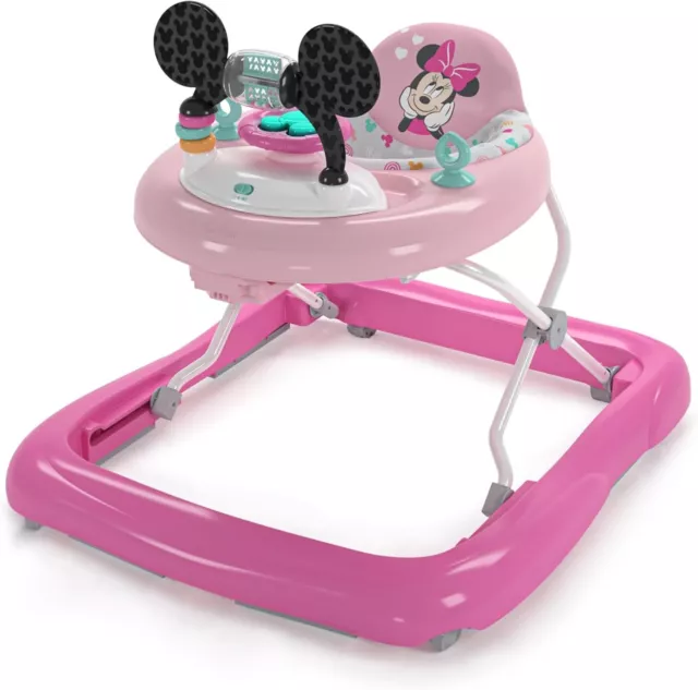 Baby 2 in 1 Activity Walker with Detachable Toy Station, Pink, 6+ months