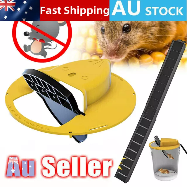 Humanized Mousetrap Flip Slide Bucket Lid Mouse Trap Reusable Easy Install Rats  Traps for 5 Gallon Bucket House Indoor Outdoor