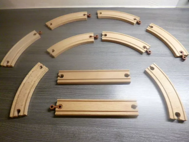 Zur Holzeisenbahn Schienen 10 Stück kompatibel zu Brio Eichhorn etc. Set 2