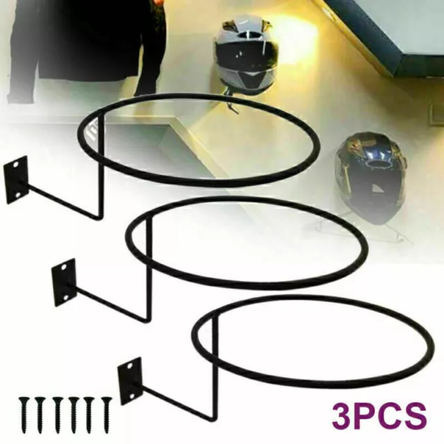 3x Helmständer Wandhalter Helmablage Helmhalter Fahrradhelm Jackenstände 2
