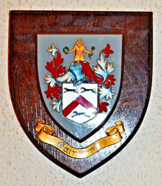 Gainford family plaque shield crest coat of arms