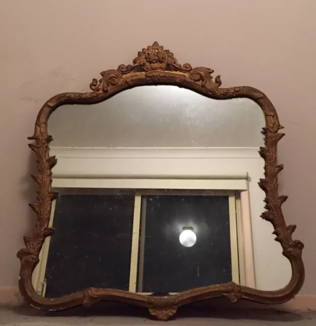 Vintage Large Heavy Ornate Mirror
