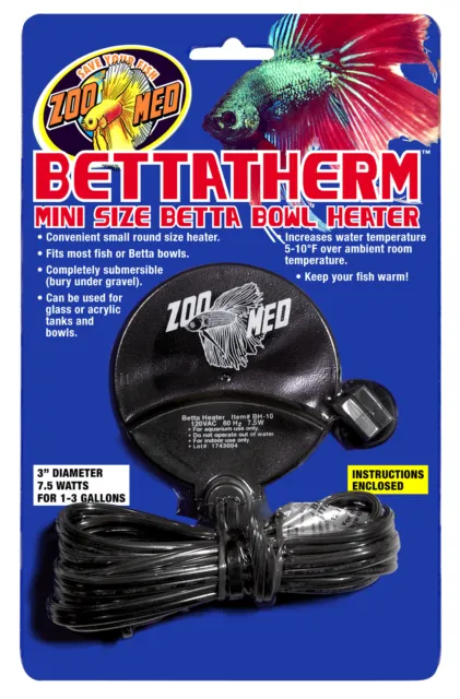 Zoo Med BettaTherm Mini Size Betta Bowl Heater