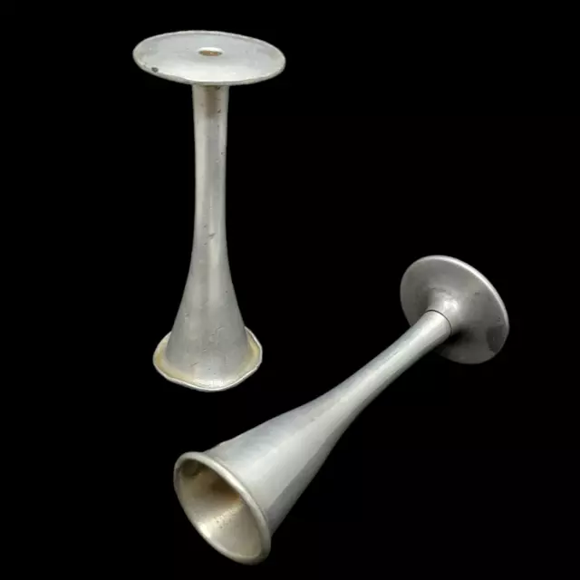 Pair Vintage Pinard Two-Piece Aluminum Fetal Monaural Stethoscopes  Medicine