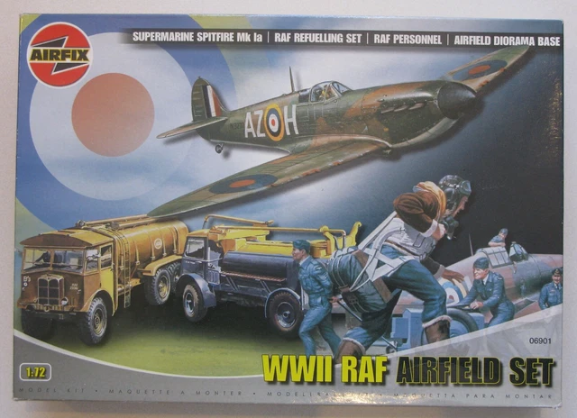 Model Raf Base AIRFIX 1/72 06901 WWII RAF Airfield Diorama 2005 Model Kit Contents ...