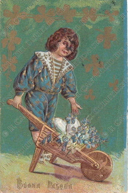 Buona pasqua Bambino IN RILIEVO Cartolina augurale