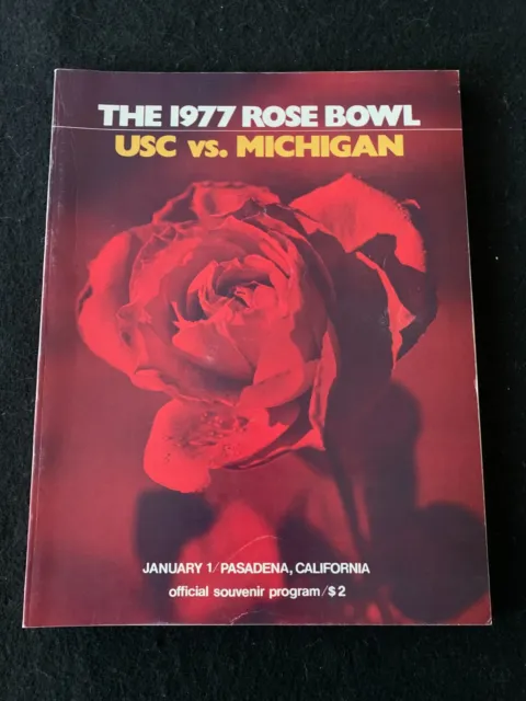 1977 Rose Bowl Game Program USC Trojans VS Michigan Wolverines NCAA Football