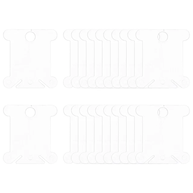 150 piezas bobinas de hilo de hilo de bordar de plástico para hilo transparente de punto de cruz