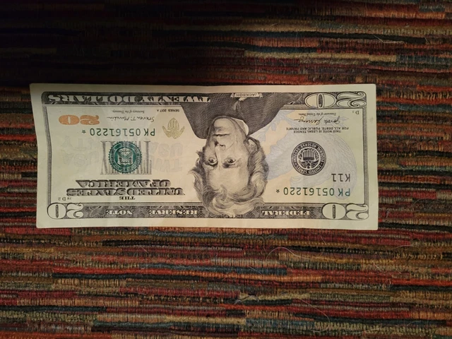 20 Dollar Star Note 2017a Fancy Low Serial Number Super Rare Bill