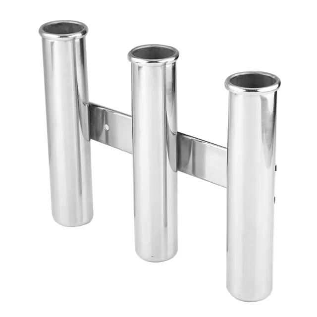 3 Tube Rod Holder Rustproof Fishing Bracket Silver Colour Wear-Resistant