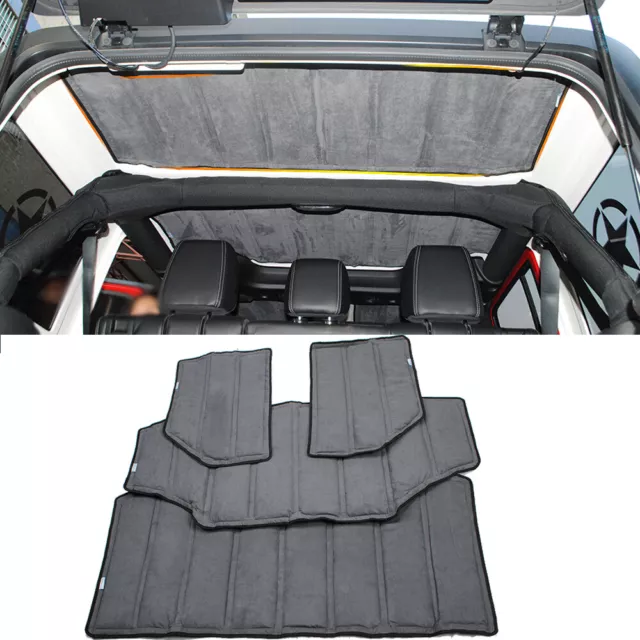 4pcs Hardtop Headliner Roof Insulation Kit for 11-18 Jeep Wrangler JK JKU 4 Door