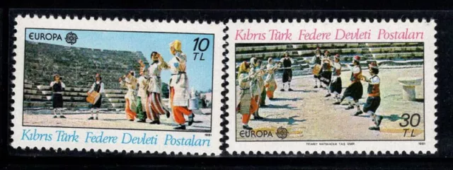 Türkisches Zypern 1981 Mi. 98-99 Postfrisch 100% Europa CEPT, Folklore