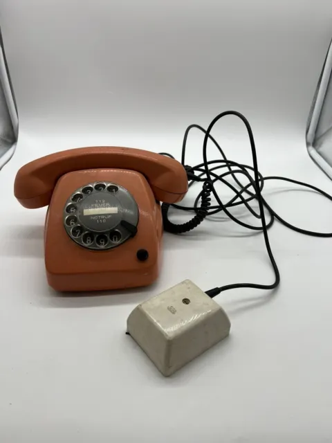 Post FeTAp 612 ▪ Wählscheibentelefon, orange, TAE-Stecker, Wählscheibe, 611