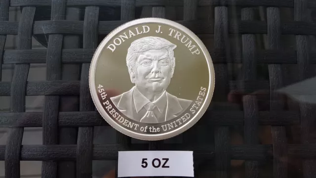 5 Oz UNZE 999 SILBER - PRÄSIDENT DONALD TRUMP - Silbermünze