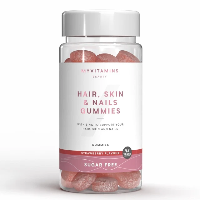 Compromised Nails MYVITAMINS HAIR SKIN Nails Gummies Biotin Zinc Strawberry 60 Count ยฃ20. ...