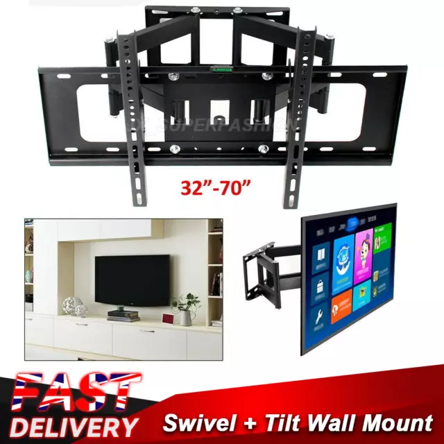 TV Wall Bracket Mount Swivel for Samsung LG Toshiba 32 40 50 55 65 75 Inch Tilt