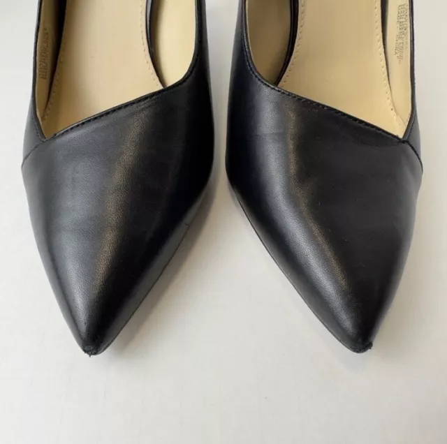 VINCE CAMUTO BLACK Leather Pointed Toe Heels Size 10 $20.00 - PicClick