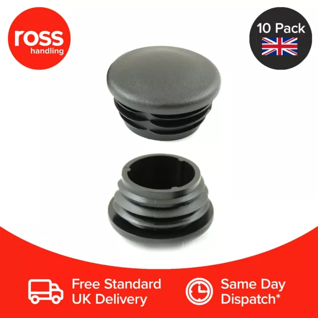 Pack of 10 | Scaffold Tube End Caps, 48.3mm Dia. Tube, Push In Flush Fit Builder