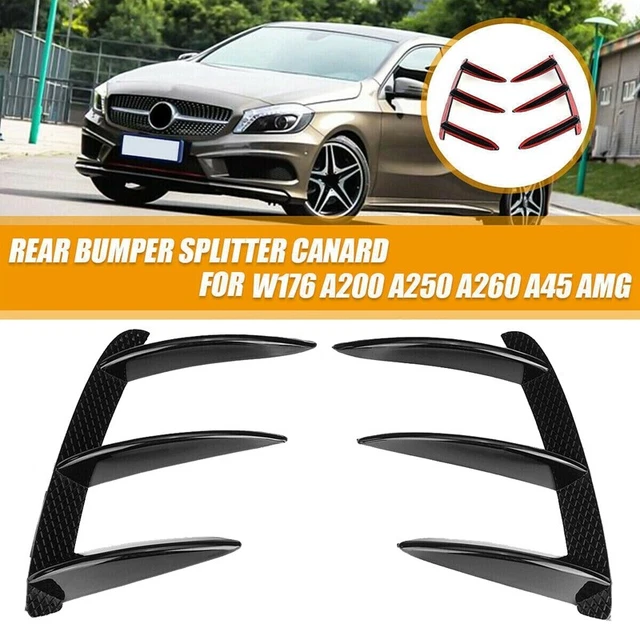 Car Rear Bumper Lip Spoiler Canards for W176 A200 A250 A45 Z2V6