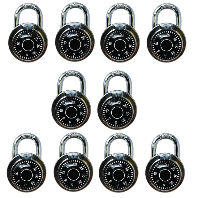 10 Pk 2in Combination Lock Dial Padlock Hardened Steel Gym Locker Bike School 10 Pk 2in Combination Lock Dial Padlock Hardened Steel Gym Locker Bike School