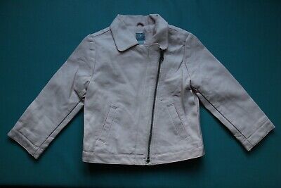 Girls Baby Gap Pink Leather Jacket, Size 3 years.