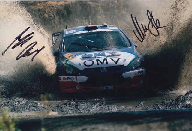 Manfred Stohl and Ilka Minor Hand Signed 12x8 Photo Citroen Xsara Rally 3.