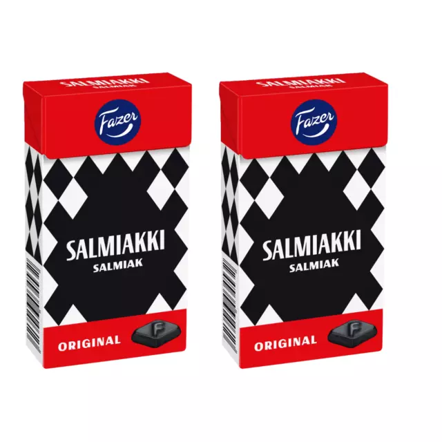 2 Pack FAZER 40g Original SALMIAKKI Finland