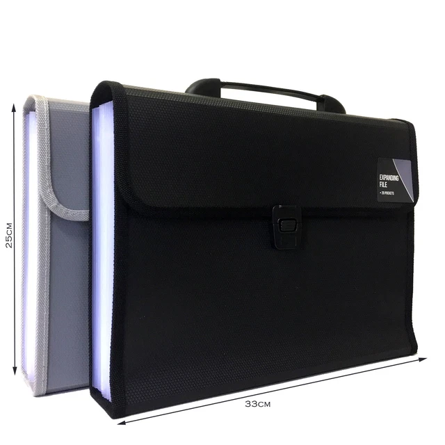 Expanding File Organiser 20 Pocket Box Office A4 Folder Document Paper Storage