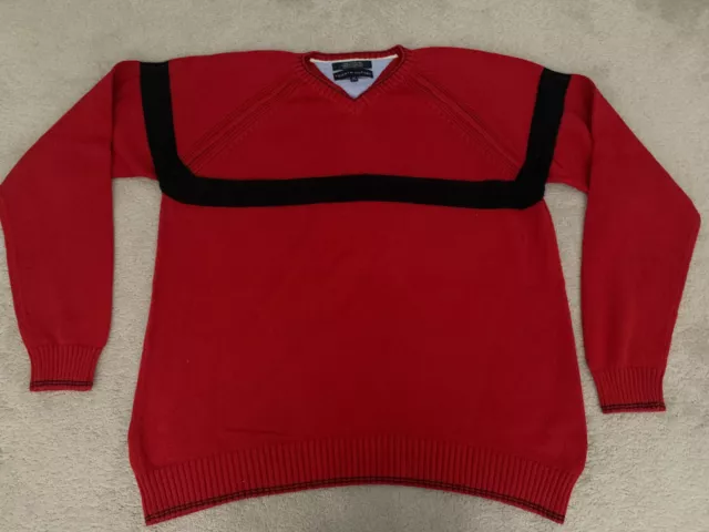 Tommy Hilfiger Retro Knitted Vneck Sweater Men's XL