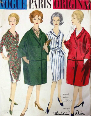 Dior 2230 Vintage Vogue Couture Motif Femmes one piece Soirée Robe Étole dior 14 