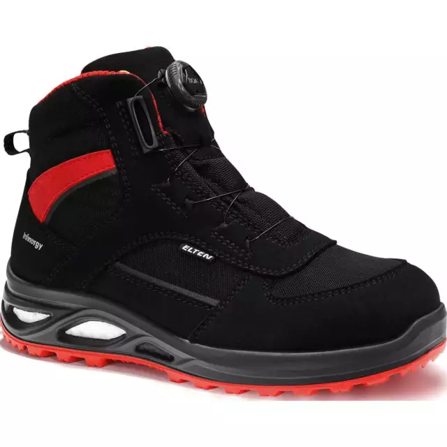 Elten Botas de Seguridad Hannah Xxtl Boa Negro-Rojo Mid ESD S3