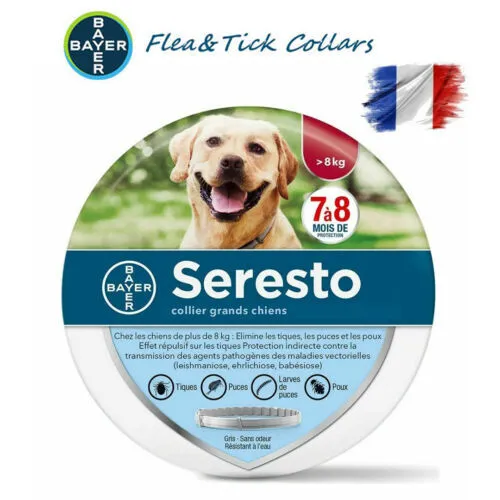 SERESTO Collier Anti-Puces Et Anti-Tiques Antiparasitaire pour Grands Chiens