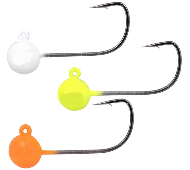 Spro Freestyle Tungsten Micro Jig 29 Glow weiß/gelb/orange- 3 Jighaken, Jigköpfe
