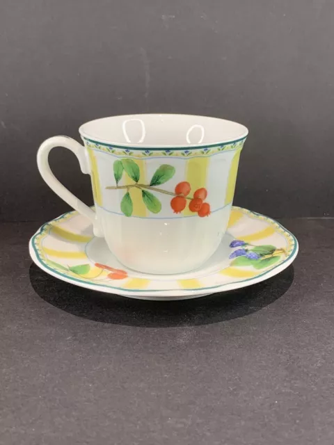 NORITAKE Epoch Cup & Saucer Set ~ ORCHARD VALLEY #E 136