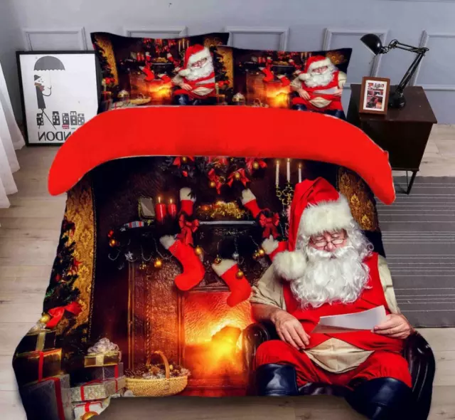 3D Santa Letter C317 Weihnachten Steppdecke Bettbezug Christmas Bett Zoe