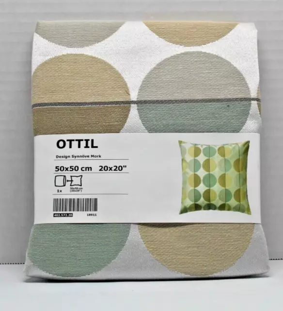 IKEA OTTIL Throw Pillow Slip Cover Sham Circles 20"x20" Geometric Circle NEW