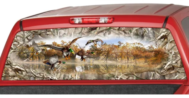 Mallard Duck Hunting Buck Skull Camo Rear Window Graphics Decal Tint Truck SUV