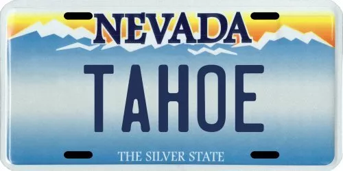 Lake Tahoe, Nevada Aluminum License Plate