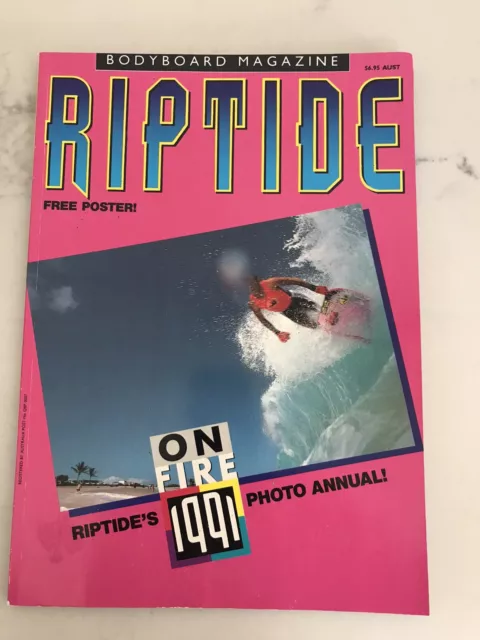 Vintage Riptde Australian Bodyboard Magazine "On Fire  1991 Photo Annual"