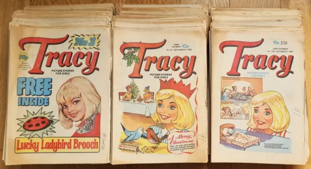 119x TRACY comic rare run from No2  btw Oct 1979 - Nov 1983 eg Bunty Mandy Sally