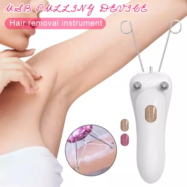 Electric Threading Epilator Eyebrow Face Body Threader Hair Remover USB Charging